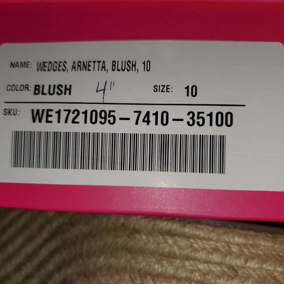 2/$35 Blush Strappy Knot Wedges, 10 "Arnetta" - Picture 6 of 6